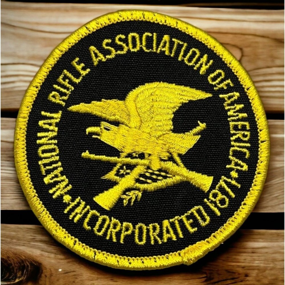 National Rifle Association Patch NRA 1871 Eagle Gold Black Embroidered